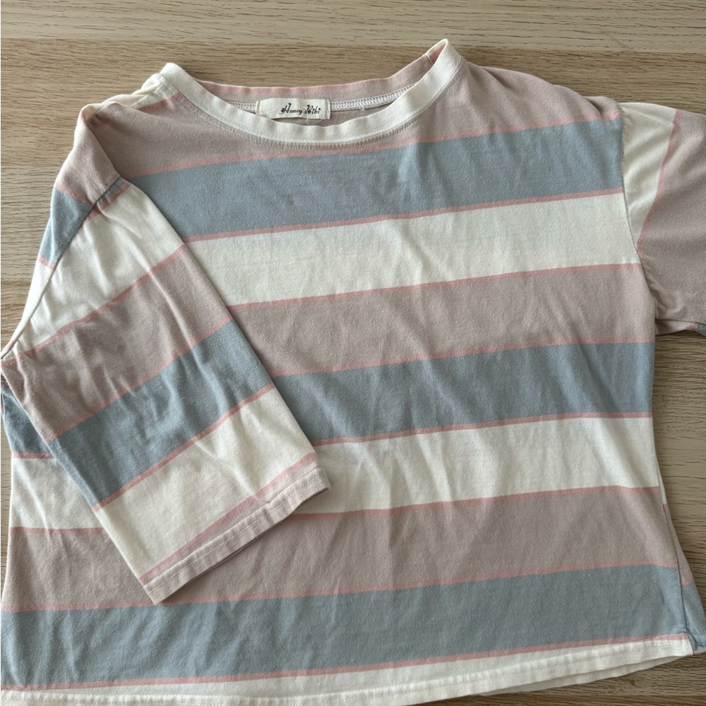 Striped Shirt in Blue and Pink